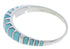 Silver Turquoise Inlay Ring Size 5-3/4 TX45451